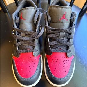Air Jordan Black and Red Sneakers